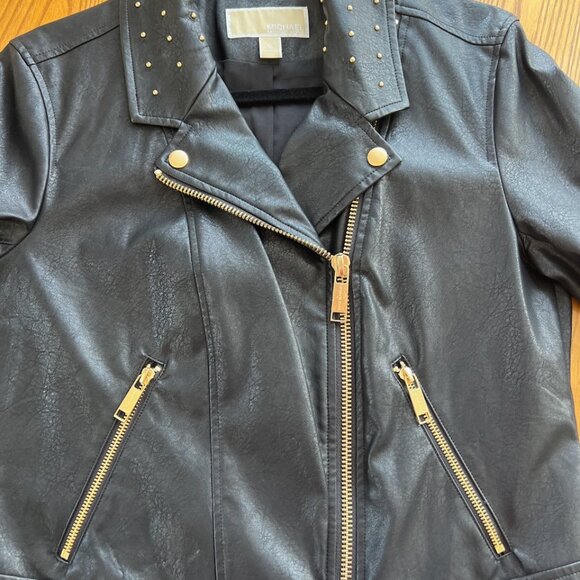 Michael Kors black faux leather jacket size M - Picture 9 of 9